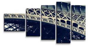 Sablio Obraz - 5-dílný Eiffel Tower - 100x60 cm