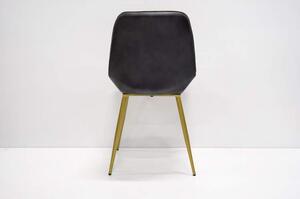 Jedálenská stolička z byvolej kože - matná čierna