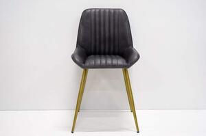 Jedálenská stolička z byvolej kože - matná čierna