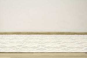 Šnúrkový koberec Stella D418A Romby Aztec sivý / strieborný / krémový