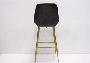 Barová stolička - byvolia koža - matná čierna