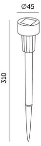 SADA 10x LED Solárna lampa LED/0,06W/1,2V 6000K IP44 40 mAh