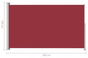 Zaťahovacia bočná markíza 180x300 cm Dekorhome Červená