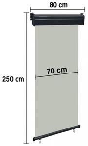 Balkónová zástena 80x250 cm Dekorhome Čierna
