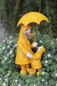 Žlté kačky s dáždnikom v ruke 14cm