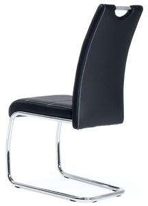 Jedálenská stolička FLORA S čierna, syntetická koža