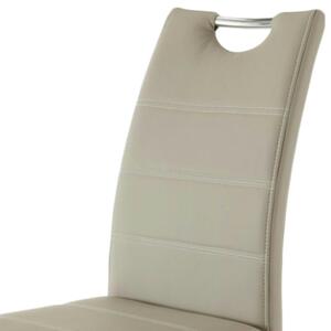 Jedálenská stolička FLORA S krémová, syntetická koža