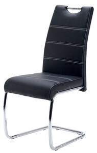 Jedálenská stolička FLORA S čierna, syntetická koža