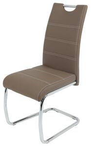 Jedálenská stolička FLORA S hnedá, syntetická koža