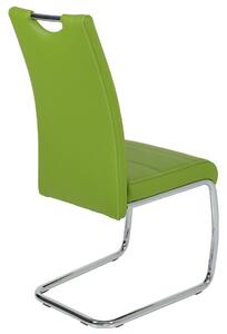 Jedálenská stolička FLORA S zelená, syntetická koža