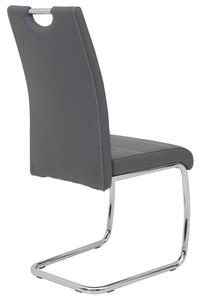 Jedálenská stolička FLORA S sivá, syntetická koža