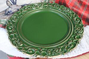 Zeleno zlatý klubový tanier 36cm