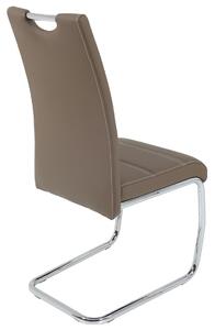 Jedálenská stolička FLORA S hnedá, syntetická koža