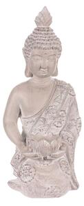 Autronic - Buddha - soška z polyresinu, barva šedá - KEO058
