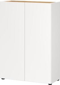 Biela skrinka v dekore duba 74x105x33 cm Alviano – Germania