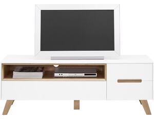 TV DIEL, dub, biela, farby duba, 153/54,5/41 cm Hom`in - TV nábytok