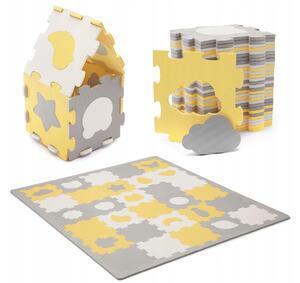 Penová podložka na hranie PUZZLE KINDERKRAFT LUNO yellow