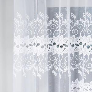 Biela žakarová záclona BASTIA 300x160 cm