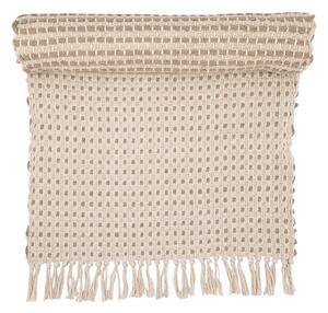 Bavlnený behúň na stôl Woven Sand 45 × 150 cm
