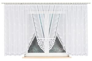 Biela žakarová záclona ROZALIA 410x160 cm