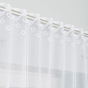 Biela žakarová záclona KLEMENTYNA 200x120 cm
