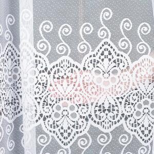 Biela žakarová záclona CELINA 400x160 cm