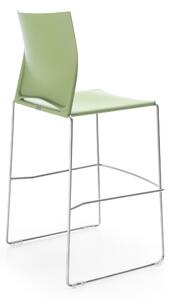 ProfiM - Barová stolička ARIZ 550CV plastová s lamelovou podnožou