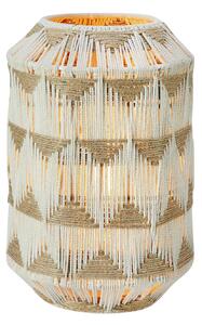 Stolná lampa Ano, výška 35 cm, textil, béžová/hnedá
