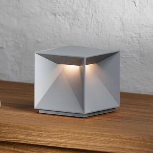 Nutalis LED dobíjacia stolová lampa, hmlistá sivá, IP54, stmievateľná