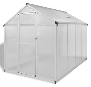 Spevnený hliníkový skleník s podkladovým rámom 4,6 m²