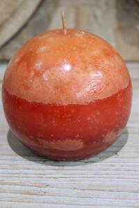 Oranžová voňavá sviečka v tvare gule 9cm