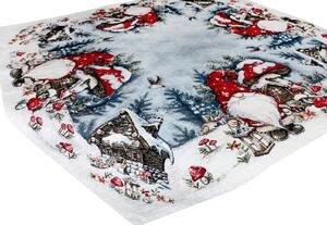 Vianočný ženilkový obrus Hubový škriatok 90x90 cm Chenille IT039 Farba Viacfarebná Rozmery 90x90 cm