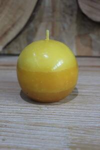 Žltá voňavá sviečka Citrus v tvare gule 7cm
