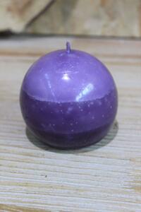 Fialová voňavá sviečka v tvare gule 7cm