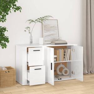 Komoda lesklá biela 100x33x59,5 cm spracované drevo