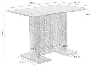 Jedálenský stôl INES betón