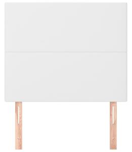 Čelá postele 2 ks biele 80x5x78/88 cm umelá koža
