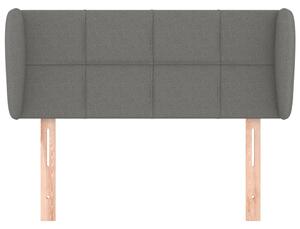Čelo postele so záhybmi tmavosivé 83x23x78/88 cm látka