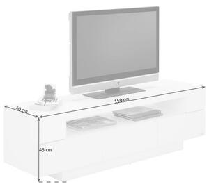 NÍZKA KOMODA, biela, 150/45/40 cm Xora - TV nábytok