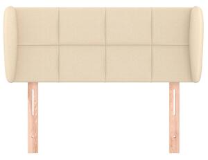 Čelo postele so záhybmi krémový 83x23x78/88 cm látka