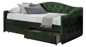 Čalúnená posteľ Belle 90x200, zelená, vrátane roštu a ÚP