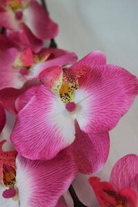 Ružová umelá dvojstonková orchidea 67cm