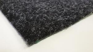 Betap koberce AKCIA: 130x800 cm Jediný čierny trávny koberec Wembley - neúčtujú sa zvyšky z role - Spodná časť s nopmi (na pevné podklady) cm