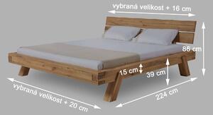 Masívna posteľ s úložným priestorom Oslo 160x200