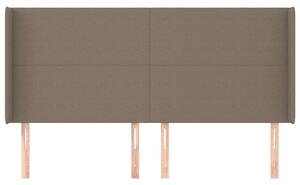 Čelo postele so záhybmi sivohnedý 163x16x118/128 cm látka