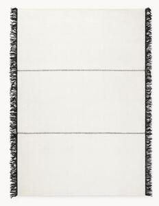 Ručne tkaný vlnený koberec so strapcami Stitches
