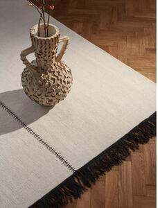 Ručne tkaný vlnený koberec so strapcami Stitches