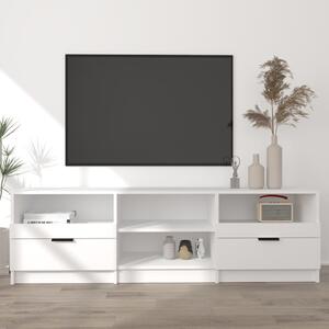 TV stolík biely 150x33,5x45 cm spracované drevo