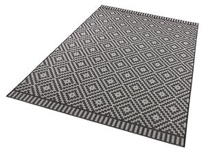 Mujkoberec Original Kusový koberec Mia 103520 Black Creme – na von aj na doma - 160x230 cm