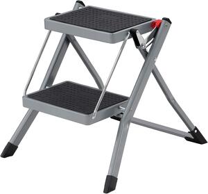 SONGMICS Skladacie schodíky Melro 49 cm sivé
